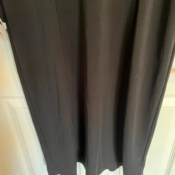 Talbots Black Jersey Dress with White Trim Elbow 3/4 Sleeve Size Large Petitie - Picture 3 of 10